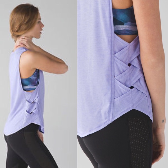 lululemon athletica Tops - Lululemon Var-City Muscle Tank Heathered Lilac